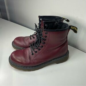 Dr. Martens Cherry Red Ankle Boots